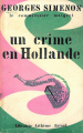 Couverture Un crime en Hollande Editions Fayard 1963