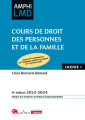 Couverture Cours de droit des personnes et de la famille Editions Lextenso 2023