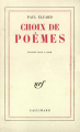 Couverture Choix de poèmes Editions Gallimard  (Blanche) 1951