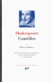 Couverture William Shakespeare, Comédies, tome 1 Editions Gallimard  (Bibliothèque de la Pléiade) 2013