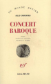 Couverture Concert baroque Editions Gallimard  (Du monde entier) 1976