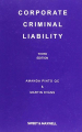Couverture Corporate Criminal Liability Editions Thomson 2003
