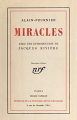 Couverture Miracles et autres textes Editions Gallimard  (Hors série Littérature) 1924
