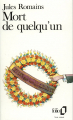 Couverture Mort de quelqu'un Editions Folio  1987