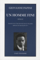 Couverture Un homme fini Editions L'âge d'Homme (Au coeur du monde) 2004