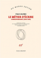 Couverture Le métier d'écrire : Correspondance (1940-1985)  Editions Gallimard  (Du monde entier) 2023