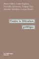 Couverture Contre la littérature politique Editions La Fabrique 2024
