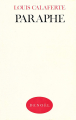Couverture Paraphe Editions Denoël 1974