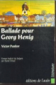 Couverture Ballade pour Georg Henig Editions de l'Aube 1989