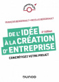 Couverture De l’idée à la création d’entreprise Editions Dunod (Efficacité Professionnelle) 2019