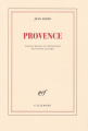 Couverture Provence Editions Gallimard  (Blanche) 1993