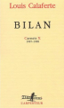 Couverture Bilan : Carnets X (1987-1988) Editions Gallimard  (L'arpenteur) 2003