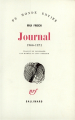 Couverture Journal 1966-1971 Editions Gallimard  (Du monde entier) 1976