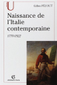Couverture Naissance de l'Italie contemporaine Editions Armand Colin 2004