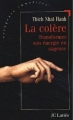 Couverture La colère Editions JC Lattès (Voyageurs immobiles) 2002