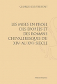 Couverture Les mises en prose des épopées et des romans chevaleresques du XIVe au XVIe siècle Editions Slatkine 2011