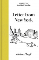 Couverture Letter from New York Editions Manderley Press 2023