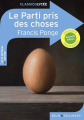 Couverture Le parti pris des choses Editions Belin / Gallimard (Classico - Lycée) 2021