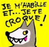 Couverture Je m'habille et... je te croque Editions L'École des loisirs (Loulou & Cie) 1998