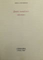 Couverture Quatre manifestes ultraïstes Editions L'énergumène 1980