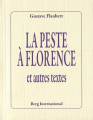 Couverture La Peste à Florence Editions Berg International 2016