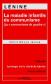 Couverture La maladie infantile du communisme (Le « communisme de gauche ») Editions Science Marxiste 2007