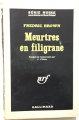 Couverture Meurtres en filigrane Editions Gallimard  (Série noire) 1963