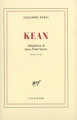 Couverture Kean Editions Gallimard  (Blanche) 1940