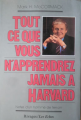 Couverture Tout ce que vous n'apprendrez jamais à Harvard Editions Rivages 1985