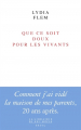 Couverture Que ce soit doux pour les vivants Editions Seuil (La librairie du XXIe siècle) 2024