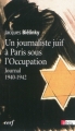 Couverture Un journaliste juif à Paris sous l'Occupation Editions Cerf (Biblis) 2011