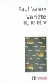 Couverture Variété III, IV et V Editions Folio  (Essais) 2002