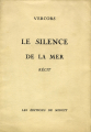 Couverture Le silence de la mer Editions de Minuit 1944