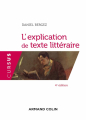 Couverture L'explication de texte littéraire Editions Armand Colin 2021