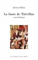 Couverture La Faute de Titivillus Editions La fosse aux ours 2023