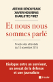 Couverture Et nous nous sommes parlé  Editions de l'Aube 2022