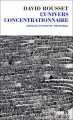 Couverture L'univers concentrationnaire Editions de Minuit 2024