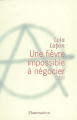 Couverture Une fièvre impossible à négocier Editions Flammarion 2003