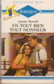 Couverture En tout bien tout honneur Editions Harlequin (Azur) 1992