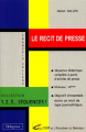 Couverture Le Récit de presse Editions Delagrave 1998