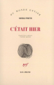 Couverture C’était hier Editions Folio  2018