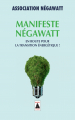 Couverture Manifeste Négawatt : Réussir la transition énergétique Editions Actes Sud (Babel) 2015