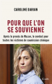 Couverture Pour que l'on se souvienne : après le procès de Mazan, le combat pour toutes les victimes de soumission chimique Editions JC Lattès 2025