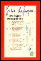 Couverture Poésies complètes Editions Le Livre de Poche 1970