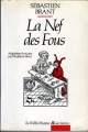 Couverture La nef des fous Editions La Nuée Bleue (La bibliothèque Alsacienne) 1988
