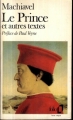 Couverture Le Prince et autres textes Editions Folio  1980