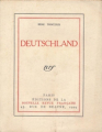 Couverture Deutschland Editions Gallimard  1929