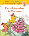 Couverture Cocorico je sais lire ! Mes premières lectures avec les P'tites Poules, Niveau 3 : L'Anniversaire de Carmen Editions Bordas 2022