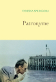 Couverture Patronyme Editions Grasset 2025
