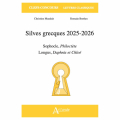 Couverture Silves grecques 2025-2026 Editions Atlande 2025